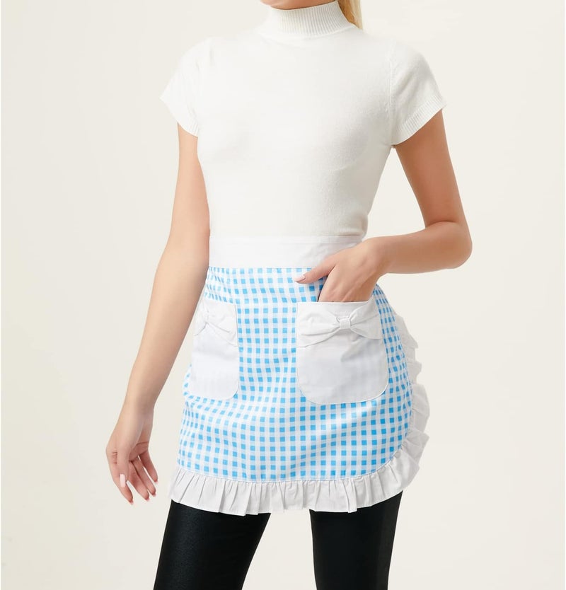 Love Potato Waist Apron with Pockets, Fashion Kitchen Cooking Restaurant Bistro Half Aprons for Girl Woman - Image 3